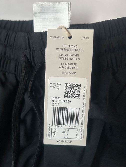 Нові оригінальні чорні шорти Adidas Chelsea sl woven / Розмір S Київ - зображення 6