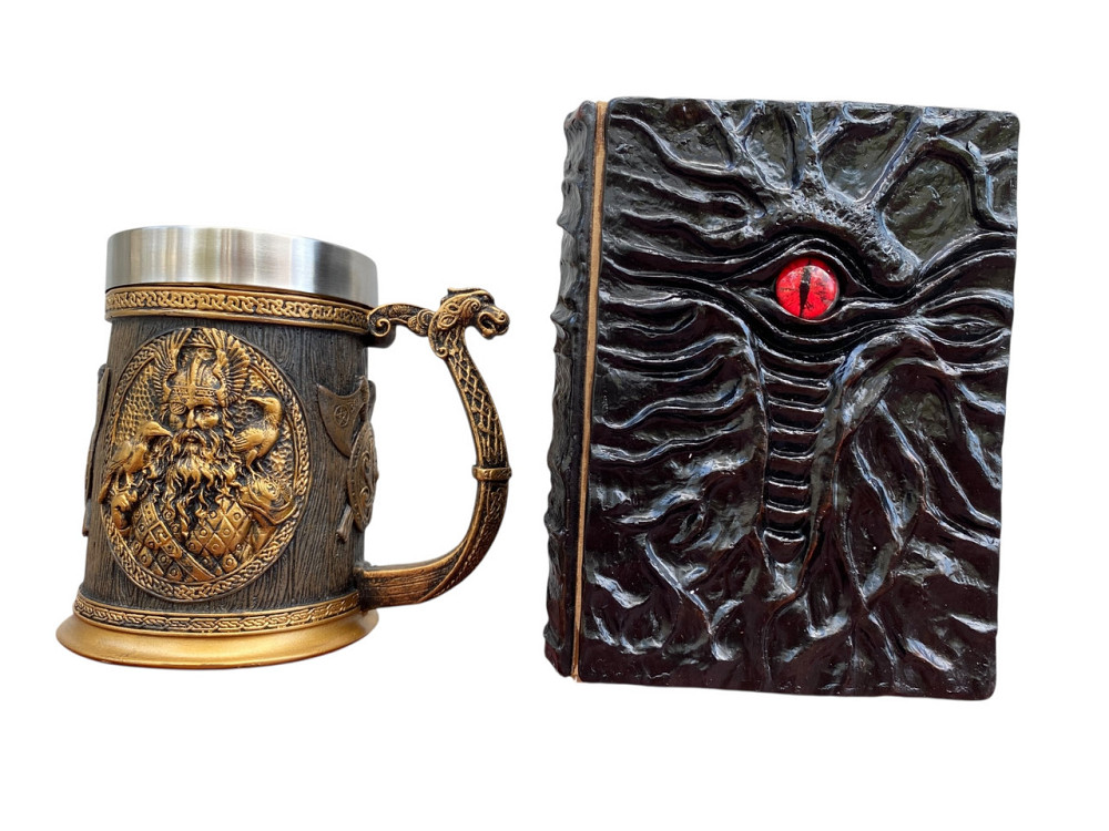 Подарочный набор Кухоль 3 Скандинавские Боги и Блокнот 3 «Книга, смотрящая в ответ» Киев - изображение 1