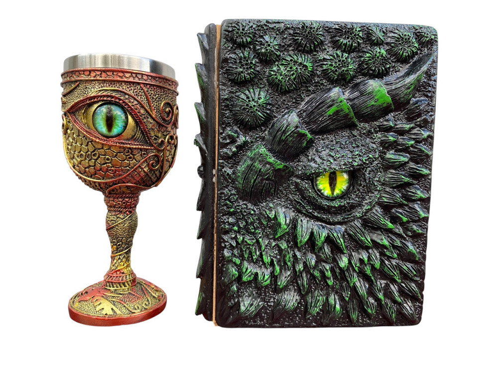 Подарочный набор Бокал 3 Глаз Зеленый и Блокнот 3 «Око Лесного Дракона» Київ - зображення 3