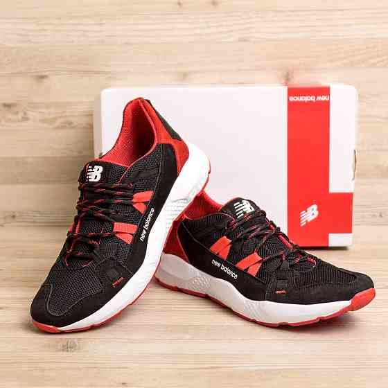 Мужские летние кроссовки сетка New Balance Black Red Киев