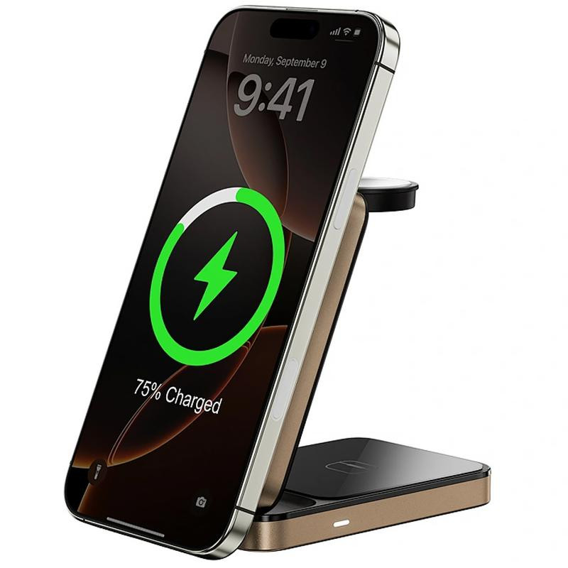 БЗУ WIWU Wi-W038 Triple 3 in 1 wireless charger Херсон - зображення 4