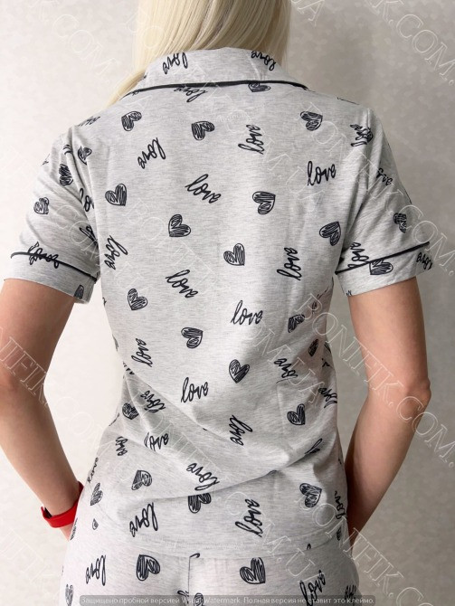 Женский серый комплект пижамы "Assorty" (16311) (арт. 1694) Кривий Ріг - зображення 6