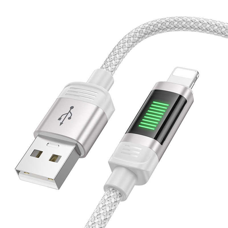 Дата кабель Hoco U126 Lantern 2.4A USB to Lightning (1.2m) Херсон - зображення 2