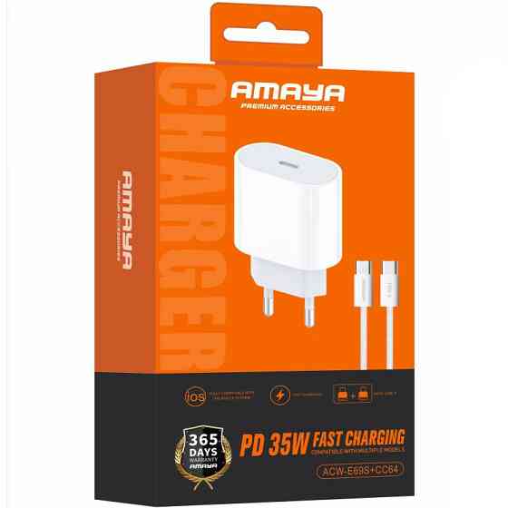 СЗУ Amaya E69S PD35W (1USB-C) + кабель Type-C to Type-C Херсон