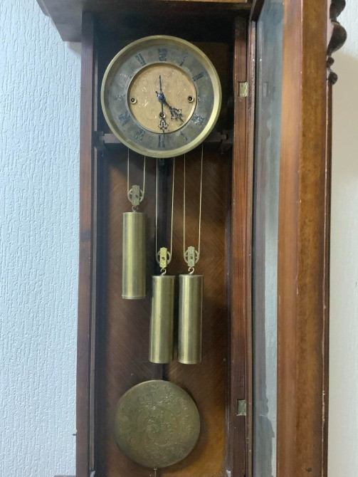 Антикварний настінний годинник з гирями і маятником. Киев - изображение 3