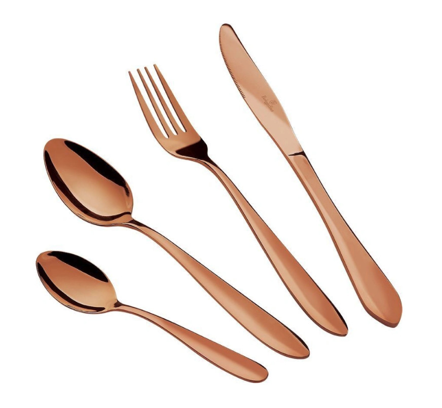 Набір столових приладів Berlinger Haus Rosegold Line BH-2623 24 предмета Київ - зображення 1