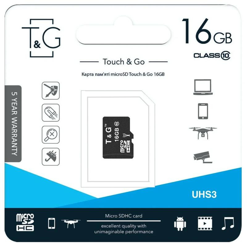Карта памяти T&G (UHS-3) microSDHC Class 10 - 16GB (без адаптера) Херсон - изображение 2