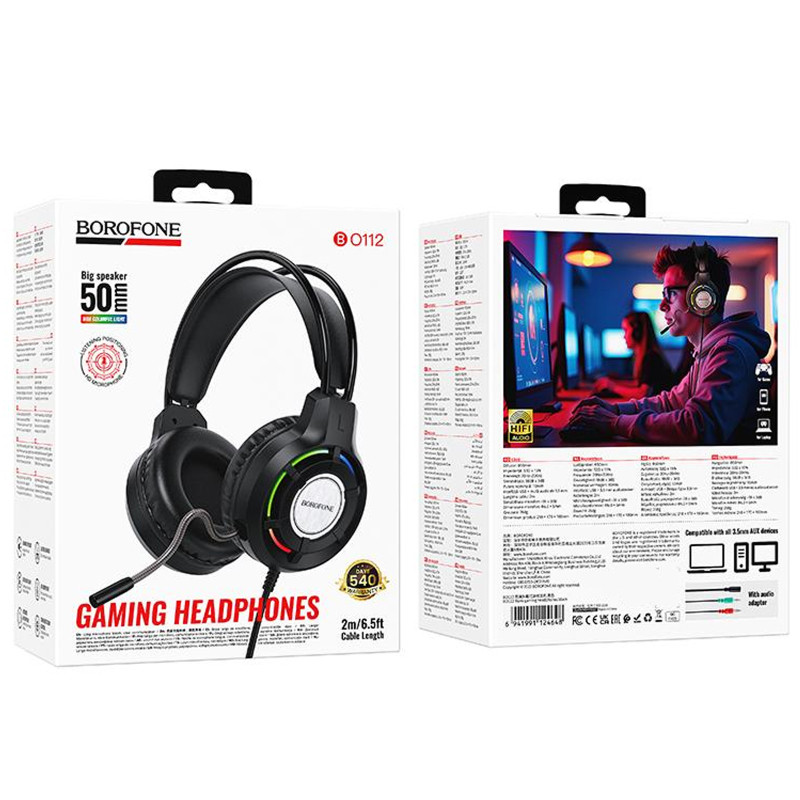 Накладные наушники Borofone BO112 Wave 3.5mm+USB Херсон - изображение 6