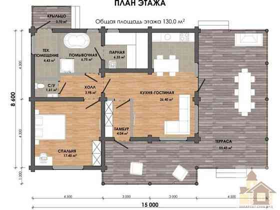 Проект будинку-лазні зі зрубу — твій комфорт під ключ Одесса