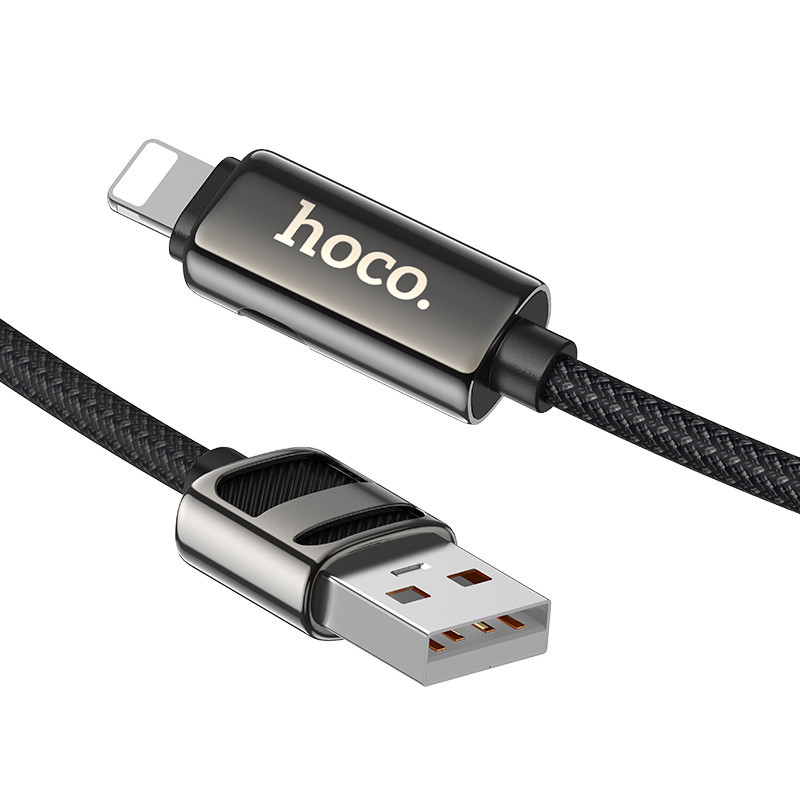 Дата кабель Hoco U137 Line with display USB to Lightning 2.4A/12W (1.2m) Херсон - изображение 3