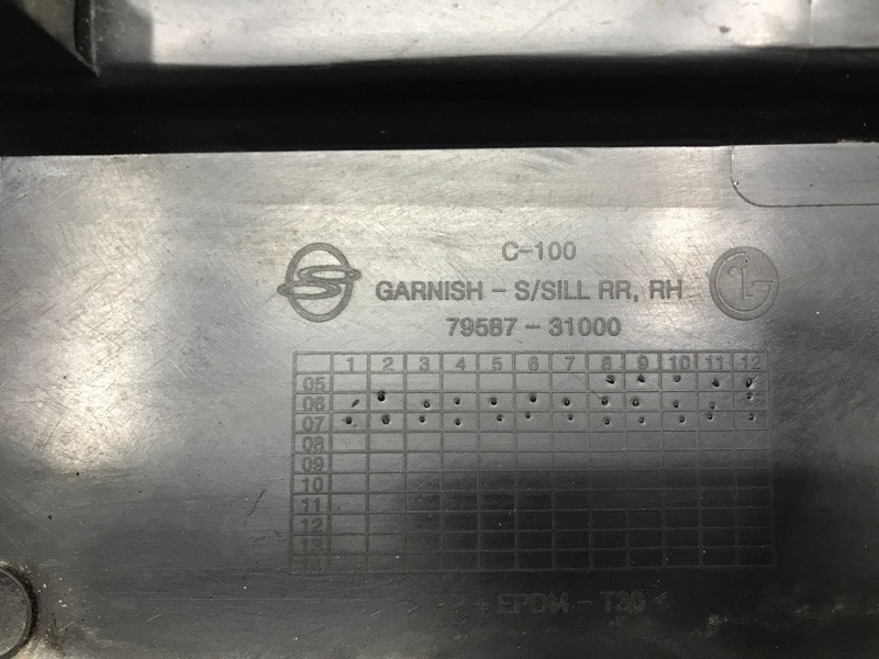 Накладка порога внешняя правая SsangYong Kyron DJ 2.0 DIESEL D20DT 2005 задн. (б/у) Киев - изображение 5