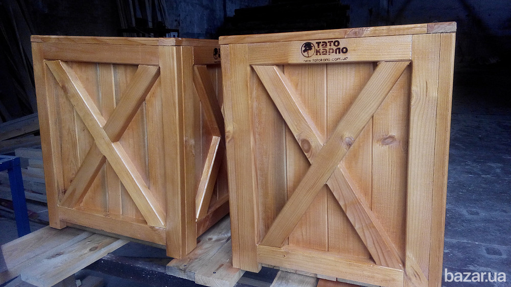 Кашпо из дерева для цветов, овощей и фруктов. Кашпо з дерева. Киев - изображение 7