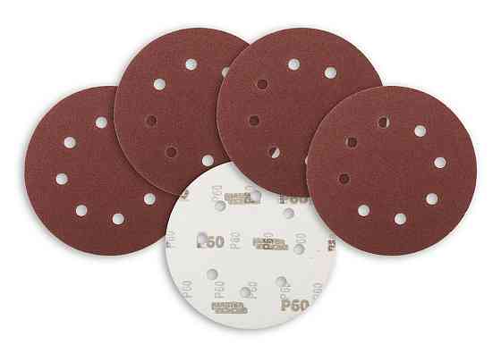 Круг шлифовальный на липучке MASTERTOOL 180 мм/8 отв P60 набор 5 шт 08-1806-H Харьков