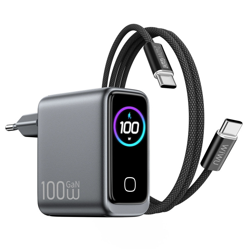 СЗУ WIWU CHG300 Voyager PD100W+QC3.0 (1USB-A/2C) + кабель Type-C to Type-C Херсон - изображение 1