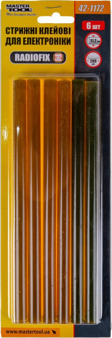 Стержни клеевые MASTERTOOL RADIOFIX 11.2х200 мм 6 шт для электроники полиамидные 42-1172 Харків - зображення 2