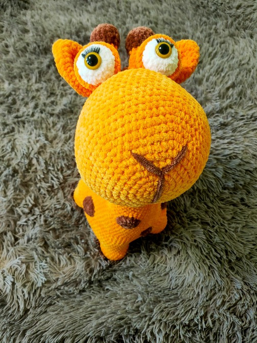 Жирафа велика 46см іграшка м'яка в'язана плюшева ручна робота Нововолинськ - зображення 1