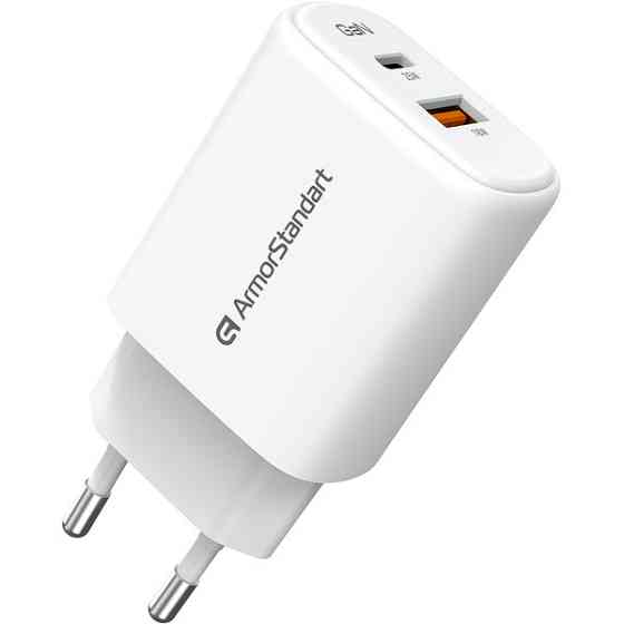 Зарядний пристрій ArmorStandart AR-T252WEU 25W GaN Type-C+USB White (ARM89532) Харків