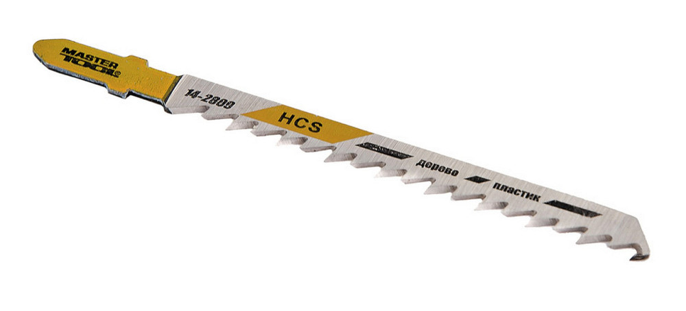 Полотно пильное для лобзика MASTERTOOL T101D 5 шт дерево/пластик чистый прямой рез 6TPI/100 мм 14-28 Харків - зображення 1