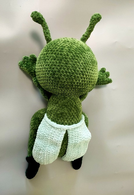 Іграшка м'яка в'язана Коник цвіркун стрибунець велика 45 см подарунок hand made Нововолынск - изображение 4