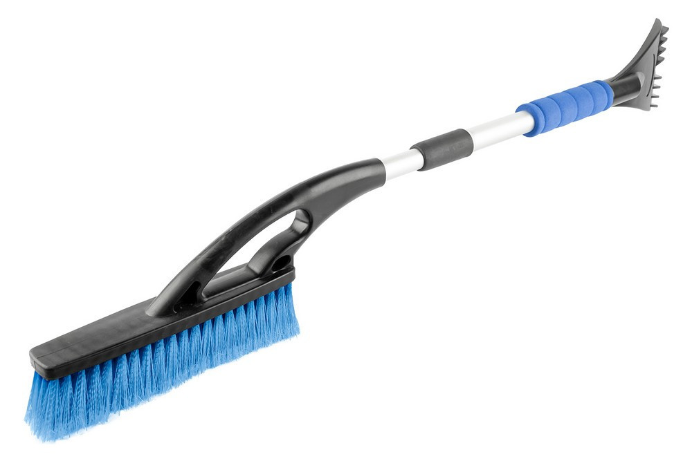 Щетка для снега автомобильная MASTERTOOL со скребком 100 мм и водосгоном алюминиевая телескопическая Харьков - изображение 1