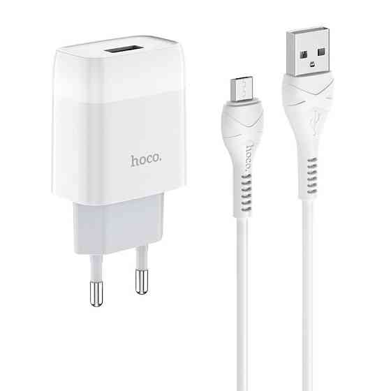 СЗУ Hoco C72A Glorious 2.1A (1USB-A) + кабель USB to MicroUSB Херсон
