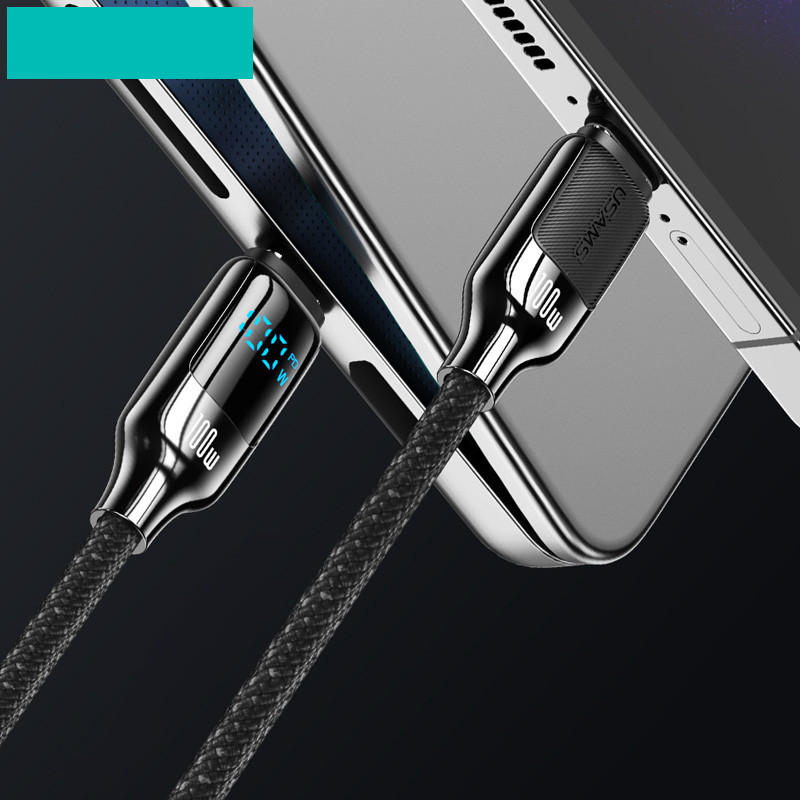 Дата кабель Usams US-SJ742 Digital Display HX Ser. Type-C to Type-C 100W (1.2m) Херсон - зображення 7