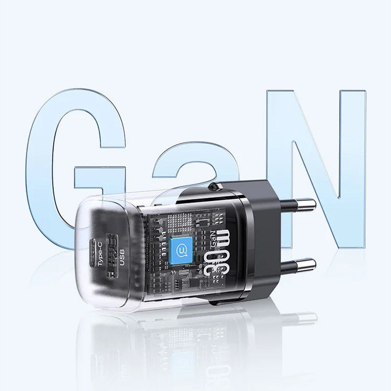 СЗУ Usams US-CC254 GaN HC Ser. 30W (1USB-A/1C) Херсон - зображення 4