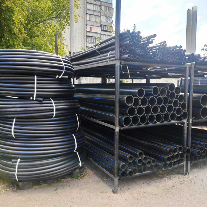 Труба ПЕ100 SDR17 - 140х8,3 відрізки по 6 метрів тиск 10 атмосфер Киев - изображение 1