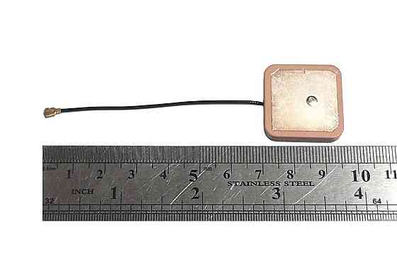 GPS антенна активная керамическая 1575MHz 28dBi 25х25 мм, с кабелем 7 см IPEX (10948) Дніпро
