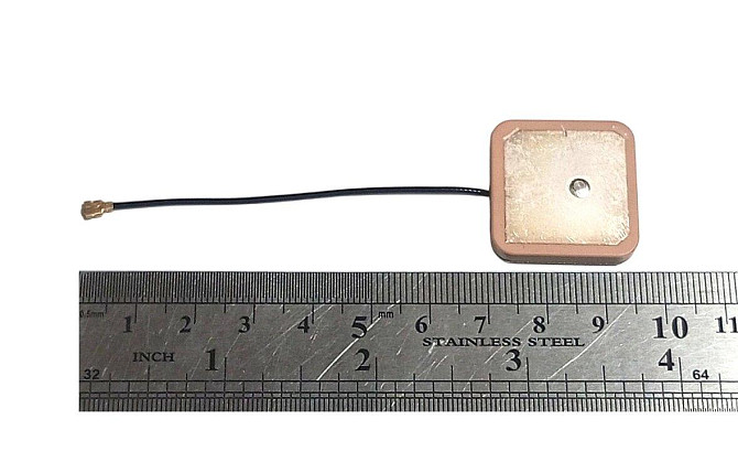 GPS антенна активная керамическая 1575MHz 28dBi 25х25 мм, с кабелем 7 см IPEX (10948) Дніпро - зображення 3