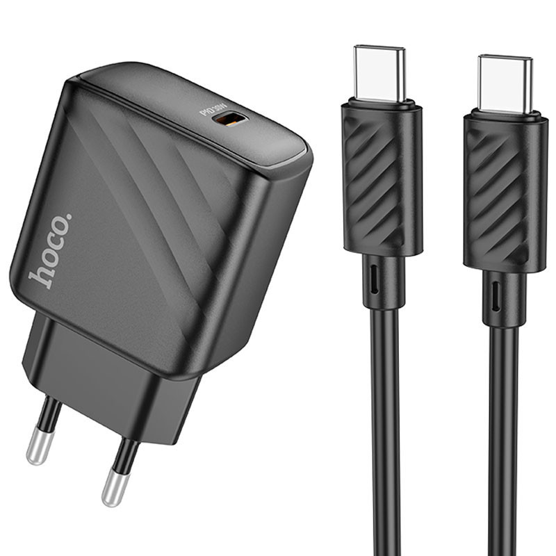СЗУ Hoco CS22A Value PD30W (1USB-C) + кабель Type-C to Type-C Херсон - зображення 1