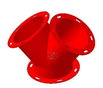 Делитель потока на 2 выхода или 3 выхода  выходов ф от 100 до 330 мм толщина - 2 или 3 мм. Киев - изображение 6