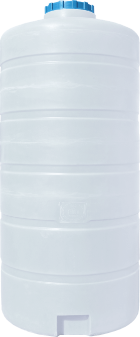 Емкость 1500 л вертикальная ПБ белая Київ - зображення 2