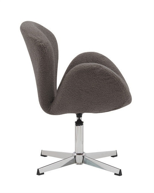 Крісло Сван сіра тканина букле тедді Дніпро - зображення 2