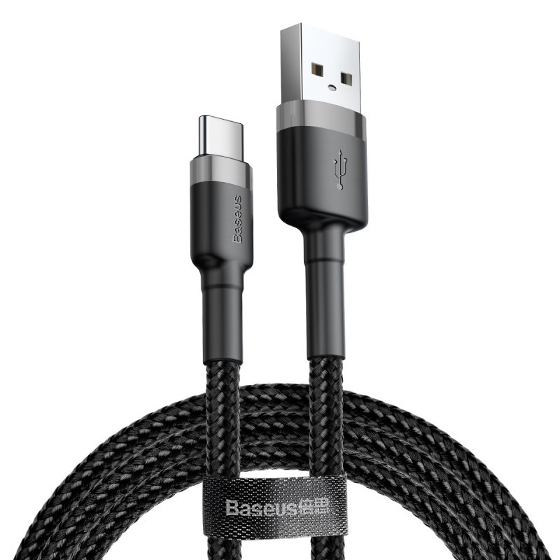 Дата кабель Baseus Cafule USB to Type-C Cable 3A (0.5m) (CATKLF-A) Херсон - зображення 1
