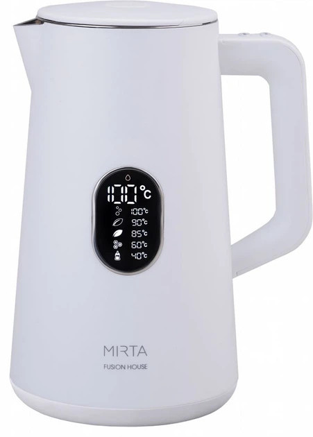 Электрочайник Mirta KT-1000W 1.5 л белый Київ - зображення 1