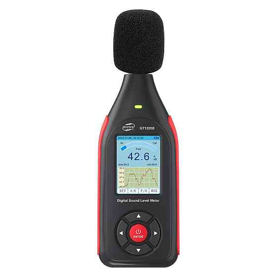 Измеритель уровня шума (шумомер) цв дисплей, фильтр А/С, USB  BENETECH GT1355B Харків