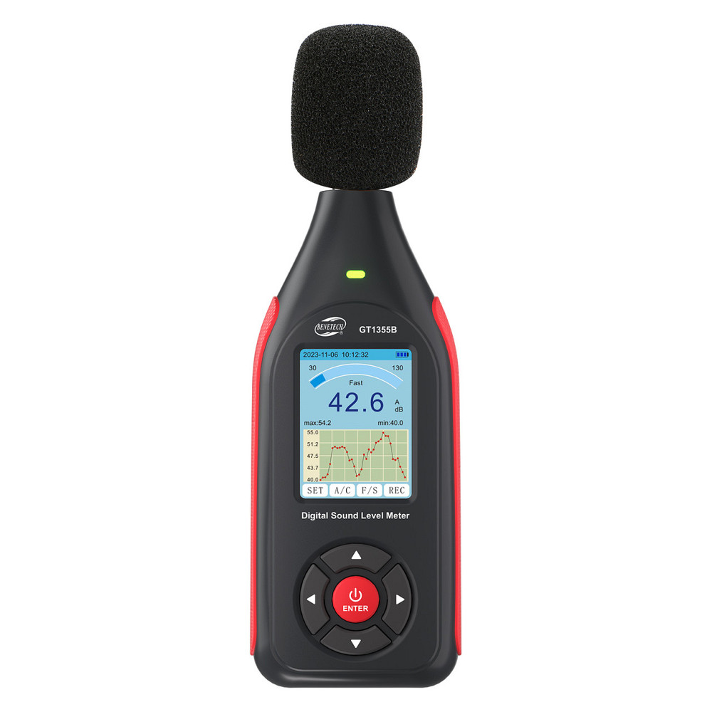 Измеритель уровня шума (шумомер) цв дисплей, фильтр А/С, USB  BENETECH GT1355B Харьков - изображение 1