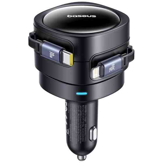 АЗУ Baseus Enjoyment Max PD60W with retractable cables (1USB-C/1L) (C00035507121) Херсон
