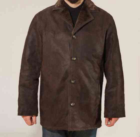 Чоловіча куртка, дублянка із натуральної шкіри з утепленням Вишгород