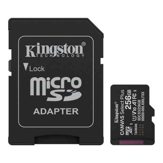 Карта пам'яті Kingston microSDXC 256GB Canvas Select Plus UHS-I R150MBs + SD-адаптер (SDCS3/256GB) Харків