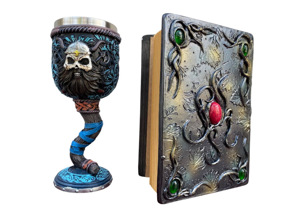 Подарочный набор Бокал 3D Молот Тора Викинг и Блокнот 3D «Лесной Гримуар Лисы» Київ - зображення 2