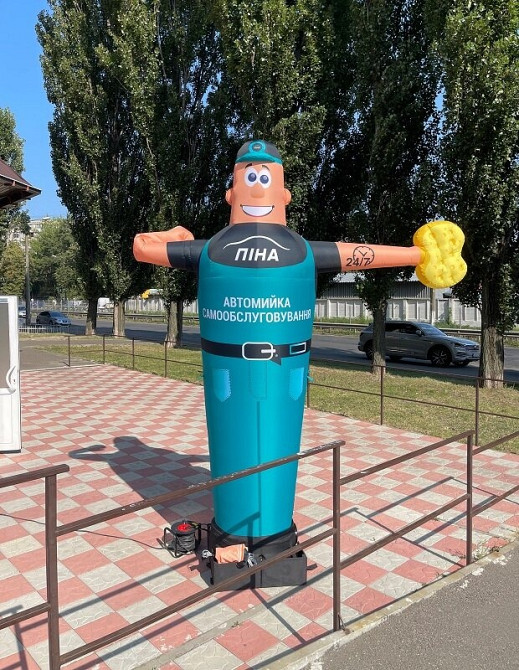 Надувной человечек пицца машущий рукой Київ - зображення 3