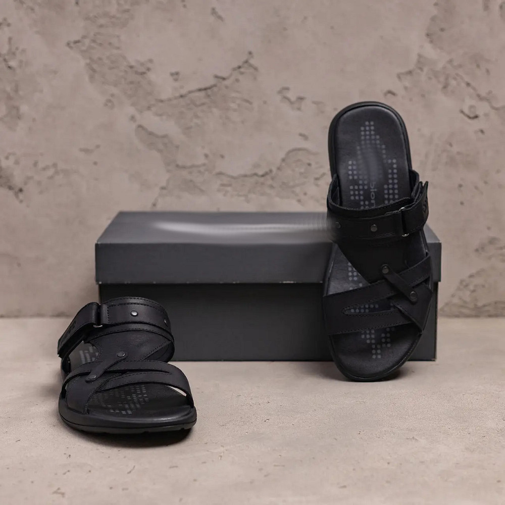 Мужские кожаные  летние шлепанцы-сланцы Київ - зображення 6