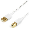 Кабель для принтера Atcom USB to Type-B (M/M) gold plated 1.8m White (13423) Харків