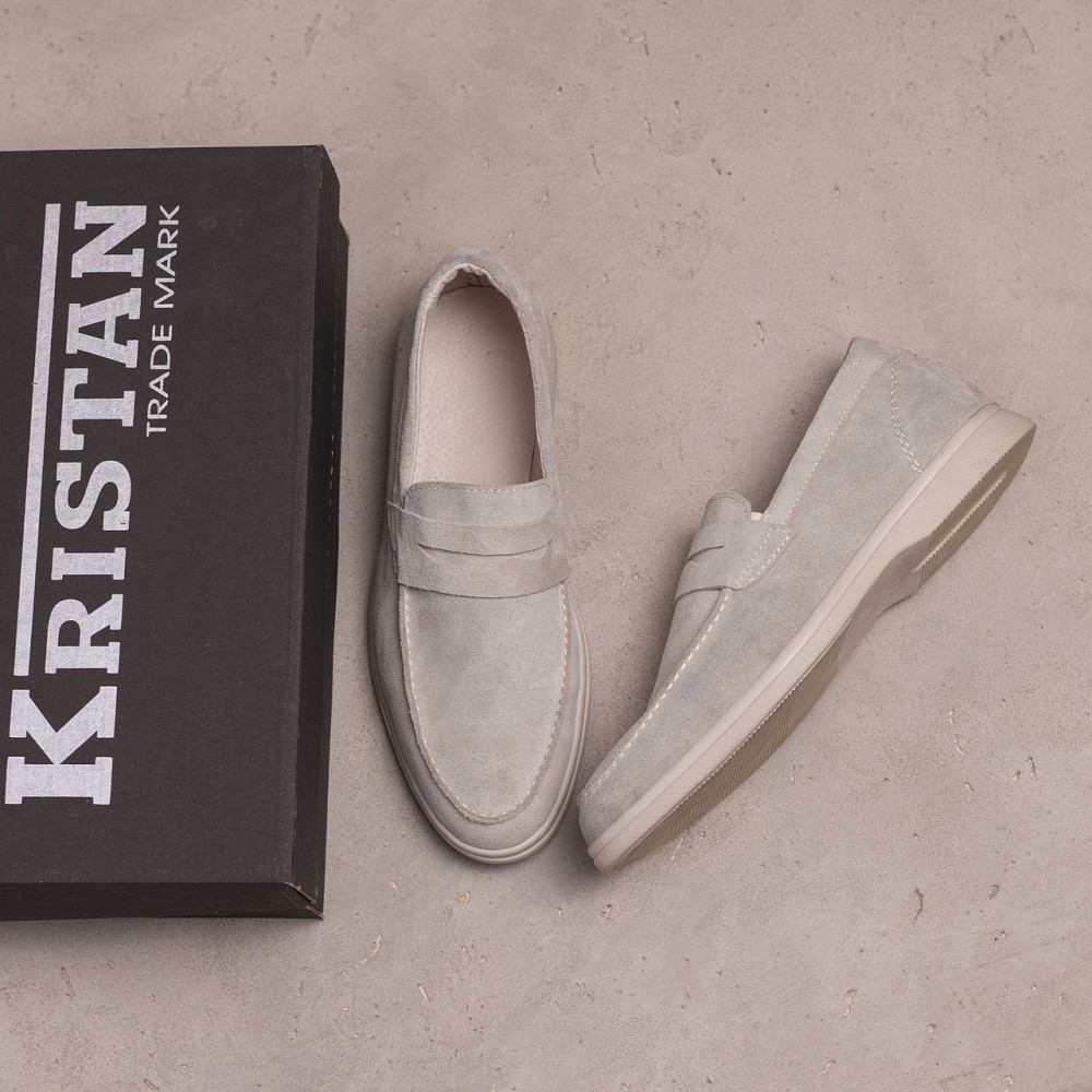 Мужские кожаные лоферы Beige Киев - изображение 5