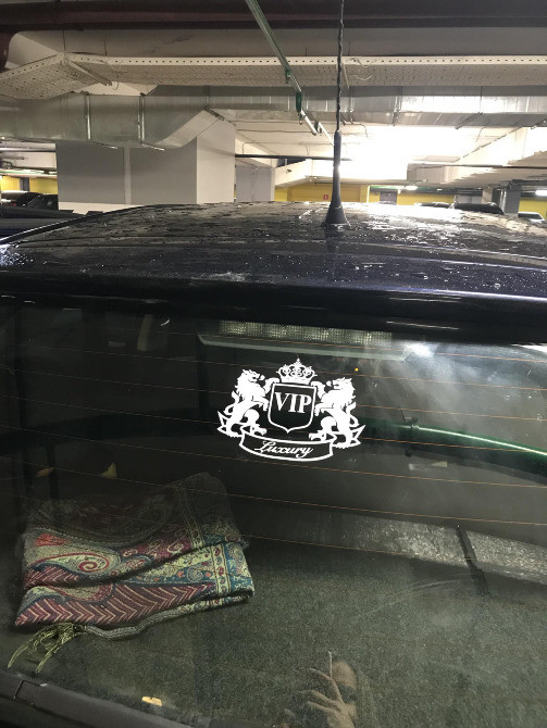 Наклейка на авто VIP 2 шт Белая светоотражающая Киев - изображение 6