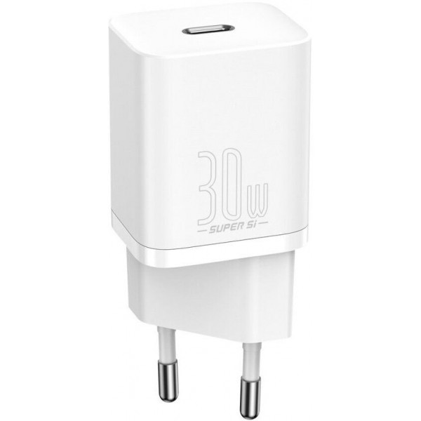 Мережевий зарядний пристрій Baseus Super Si quick charger IC 30W EU White (CCSUP-J02) (Код товару:18 Харків - зображення 1