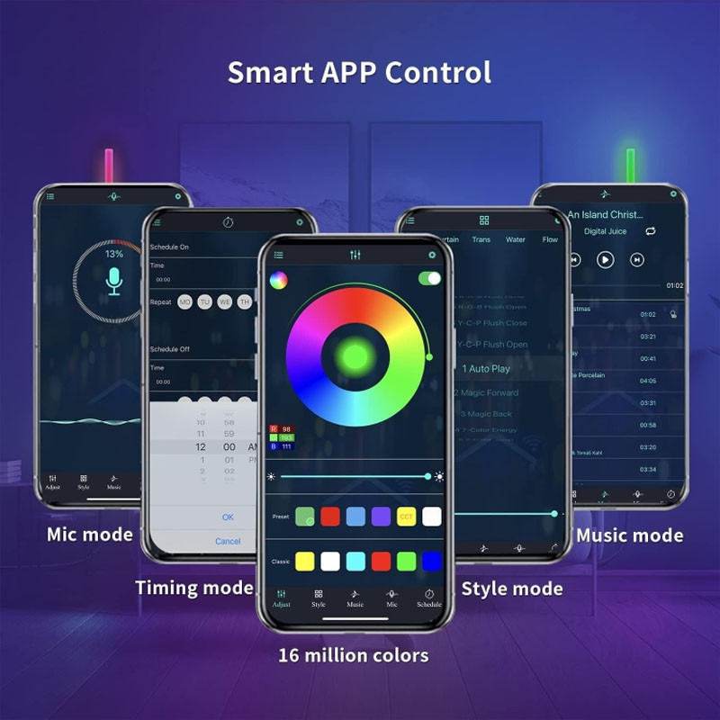 Настенный светильник Lines SAL-013B Bluetooth USB interface with app (8+4 pcs) Херсон - зображення 6