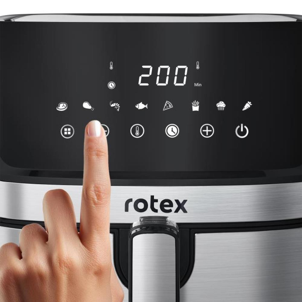 Мультипечь Rotex MultiFry ROM-680-XL 1700 Вт 6.5 л серебристая Київ - зображення 8